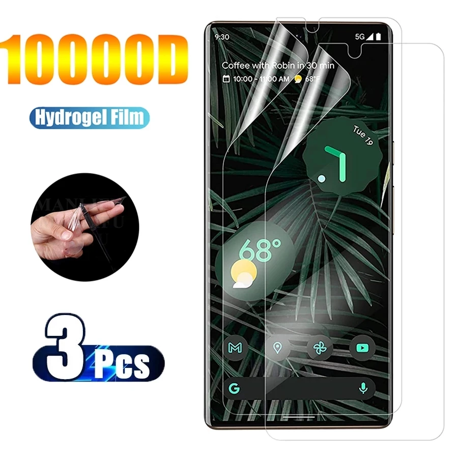 Защитная пленка для экрана, Гидрогелевая пленка для Google Pixel 7 6 Pro 6a 5 4a 5a 5G 4 3a 3 2 XL 3aXL 4XL 3XL, прозрачная защитная пленка, 3 шт.