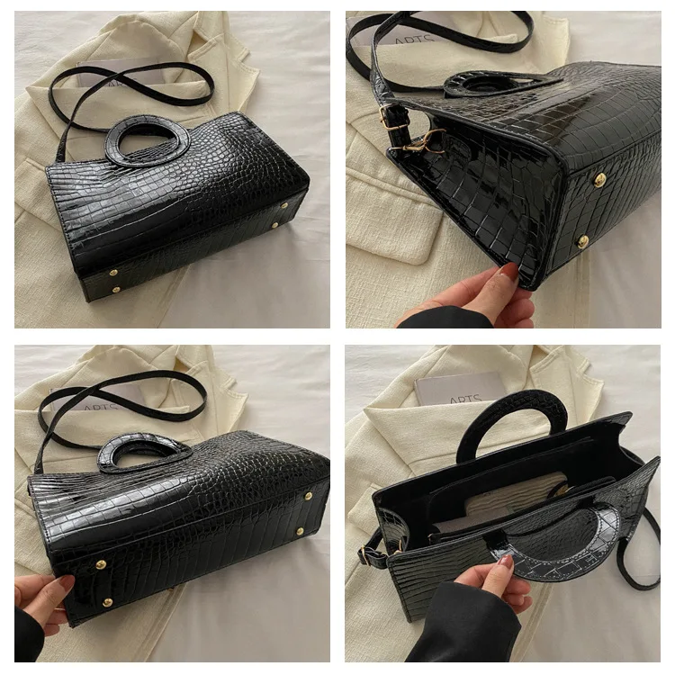 Крокодиловый узор сумка 2024 Осень/Зима Новая мода на одно плечо кросс-боди
