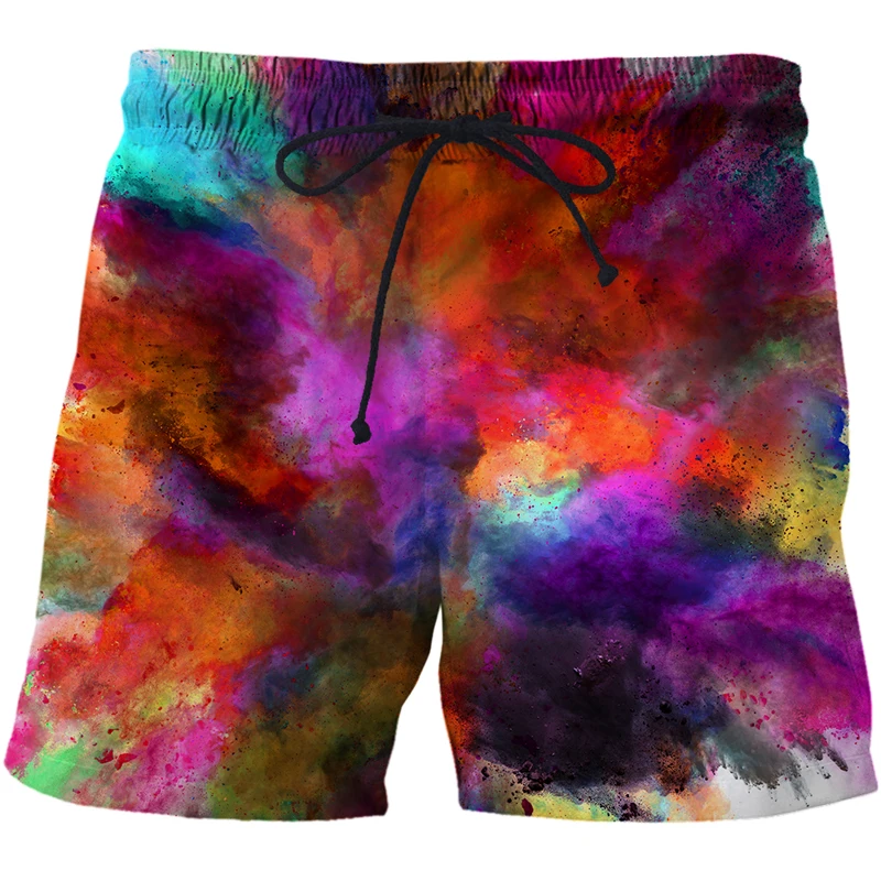 Speckled tie dye pattern series 3D printing Mens Swimwear Swim Shorts Trunks Beach Board Shorts Swimming Pants Swimsuits Mens