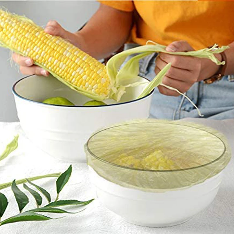 

Disposable Bowl Cover Plastic Bowl Cover Food Cover Fruit Food Stretch Leftovers Protection Flim Dustproof Bowls Cups Caps Bag