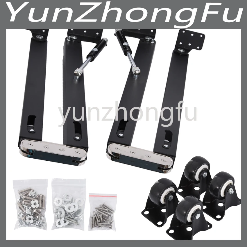 

Down Folding Telescopic Dining Table Hardware Accessories Invisible Desk Mechanism Retractable Hidden Bar Table Hinge Connector