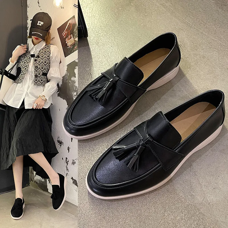 British Style Red Women Loafers Summer Suede Slip-on Women Flat Shoes Comfortable Breathable Womens Casual Shoes Mocasines 2023