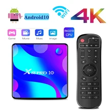 X88 Pro 10 Smart TV Box 4K Android 10 TV Box RK3318 HDMI-compatible Bluetooth 4.0 Wireless 5.8G Wifi