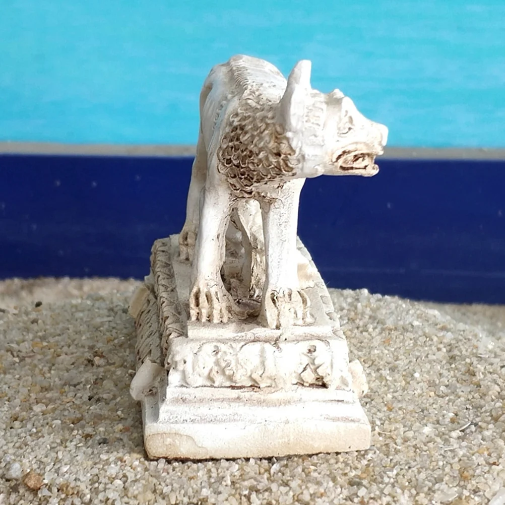 Статуя волка ребенок имитация животного маленькая декоративная игрушка фигурка