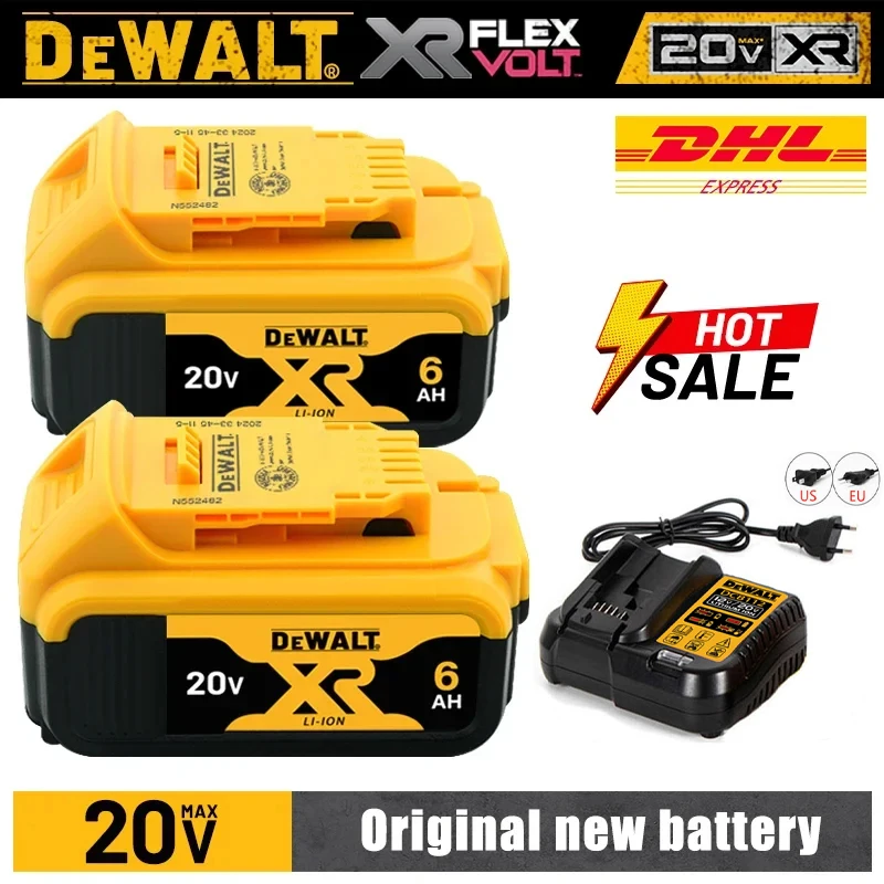 100% оригинальная сменная батарея Dewalt DCB200 20 В 6000 мАч совместимая с инструментами 18