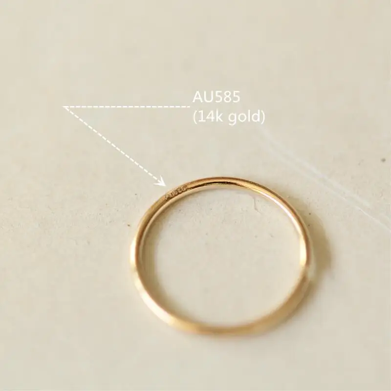 Простое кольцо GOLDtutu 14k Gold в нос для женщин и мужчин девушек маленькое пирсинг носа