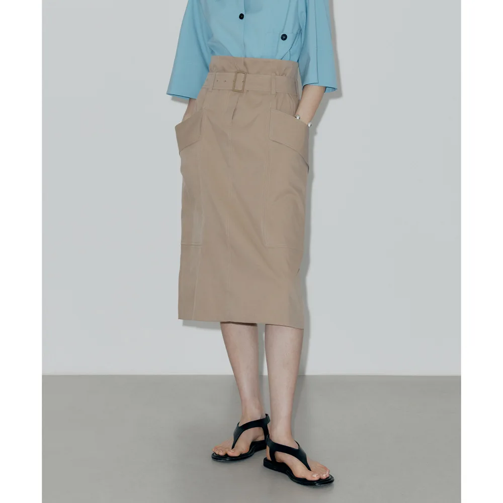 Женская хлопковая юбка-трапеция с завышенной талией в стиле Харадзюку