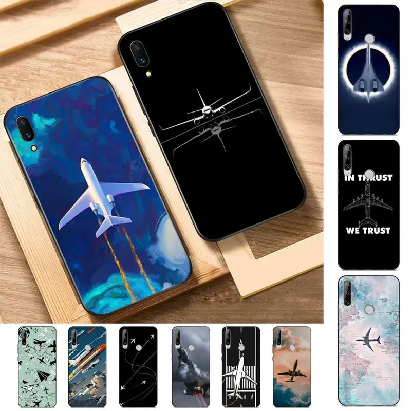 

Aircraft Airplane Phone Case for Huawei Y 6 9 7 5 8s prime 2019 2018 enjoy 7 plus