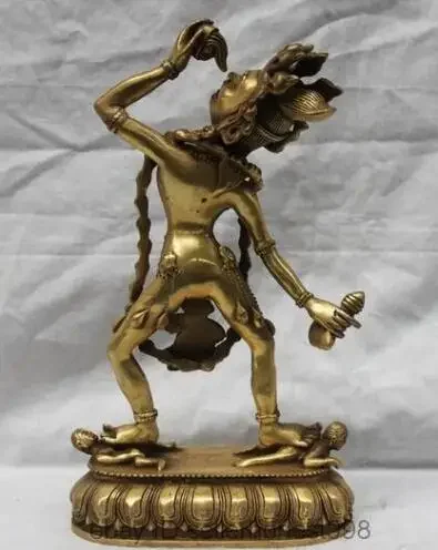 Тибетский буддийский фане латунь медь Ваджрейгони Ваджрейберрихи статуя Будды