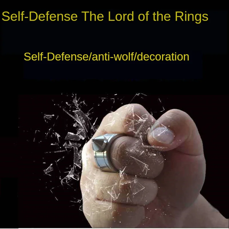 Self-defense Ring Shocker Weapons Product Survival Ring Tool Pocket Women Self Defense Ring Glass Breaker Tool Personal Defence