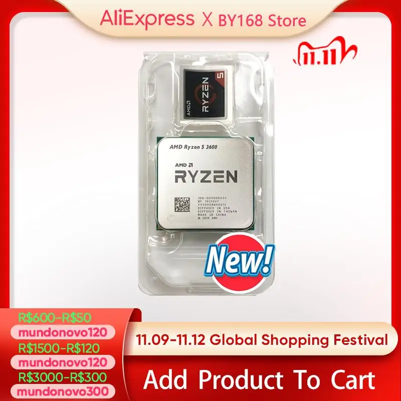 

Новый процессор AMD Ryzen 5 3600 R5 3600 3,6 ГГц шестиядерный двенадцатипоточный процессор 7 нм 65 Вт L3 = 32M 100-000000031 разъем AM4