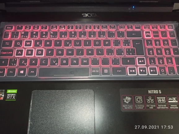 Прозрачный силиконовый прожектор для клавиатуры для Acer Nitro 5 AN515-43 44, искусственная фотография