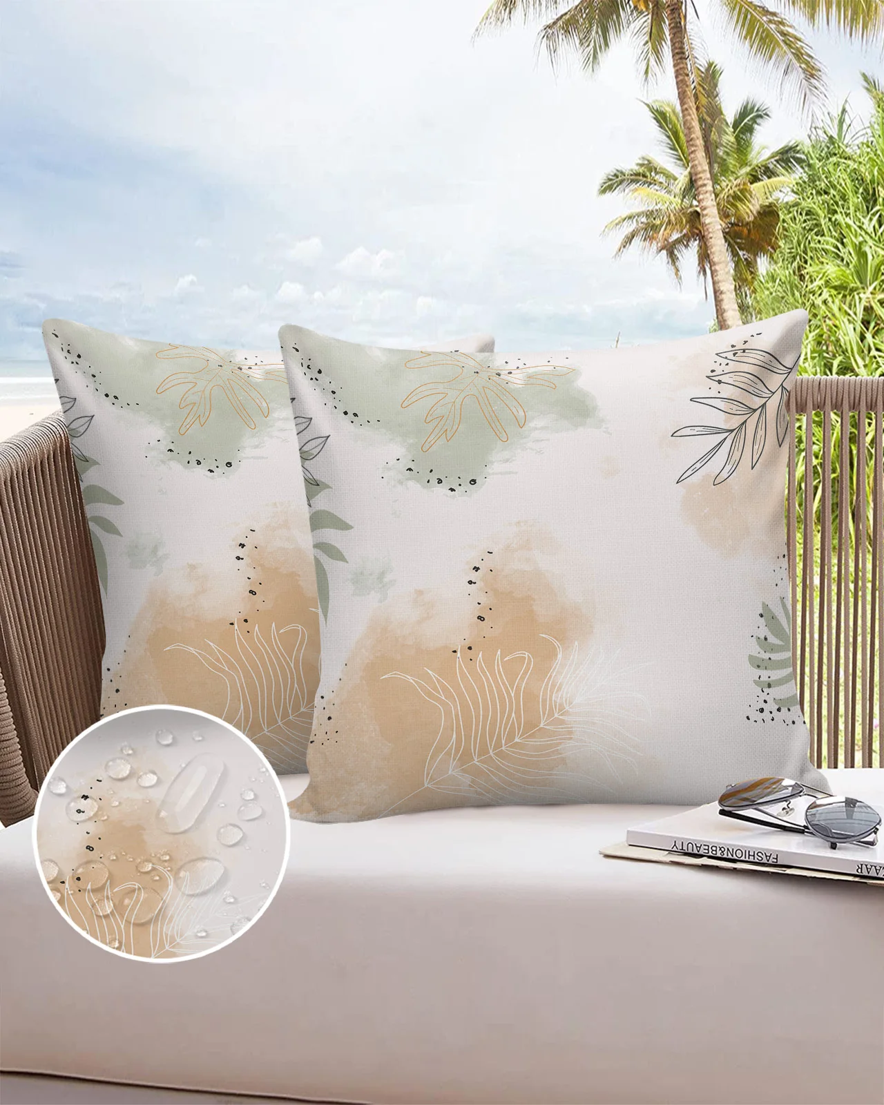 

Abstract Art Tropical Plants Summer Fashion Bed Pillow Covers Home Sofa Decorative Pillowcase Balcony Office Car Cushion Cover