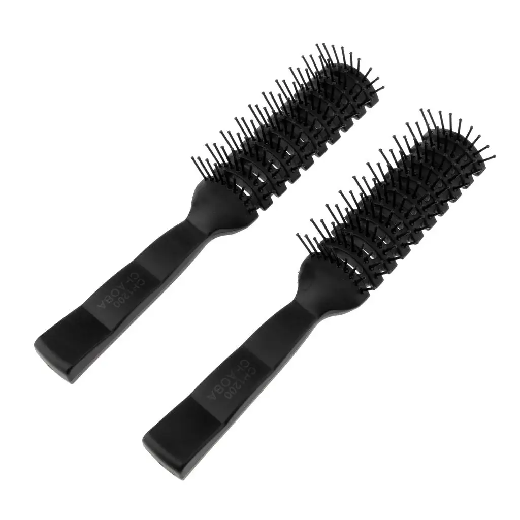 

2pcs Styling Hair Brush Ribs Comb Anti-Static Salon Vented Curly Hair Comb