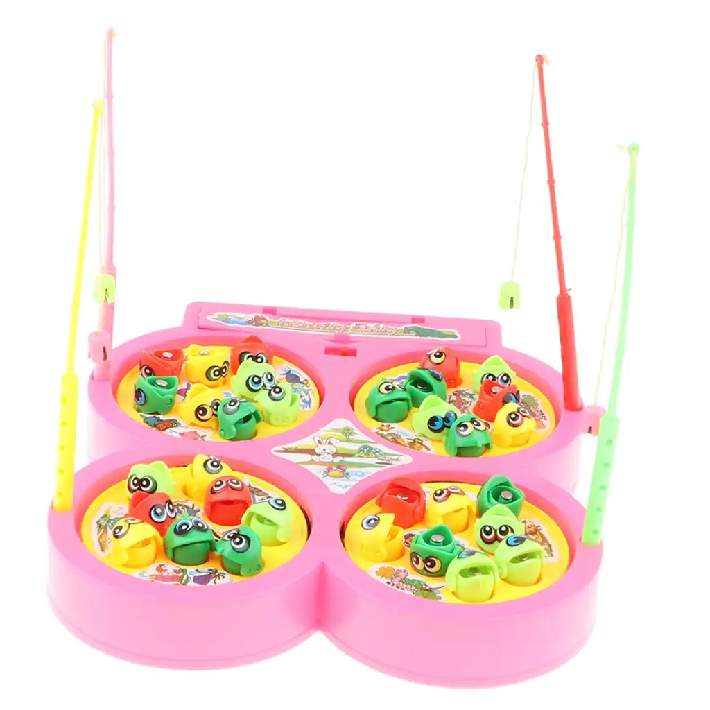 

Fun Game Set with 4 Electronic Rotating Pools Gift for Kids