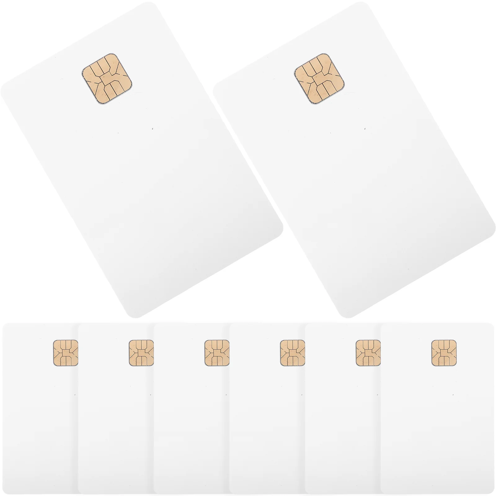 

8pcs Programmable Ic Tags Attendance Ic Cardss White Card Plastic Cards