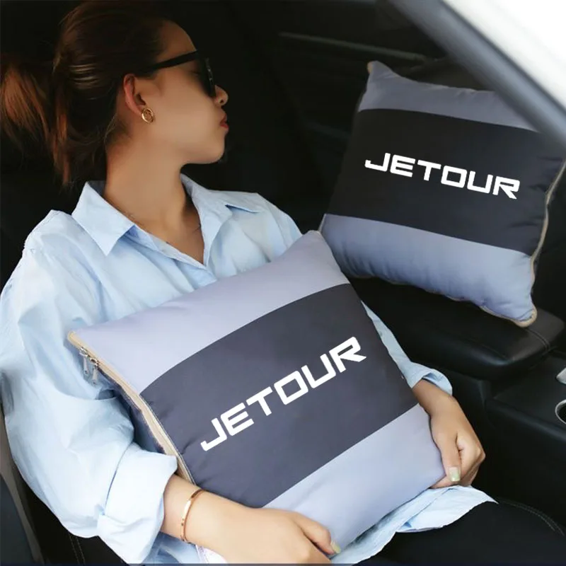 

2 In 1 Cushion Travel Portable Nap Pillow Blanket Quilt Foldable Pillow Square for Chery Jetour X70 X70SM X90 X95 Accessories