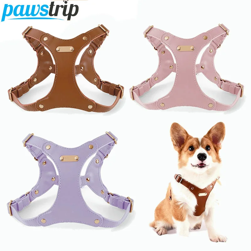 

Leather Dog Harness for Small Medium Large Dogs Puppy Harness Vest French Bulldog Chihuahua Walking Accessories Pet Supplies