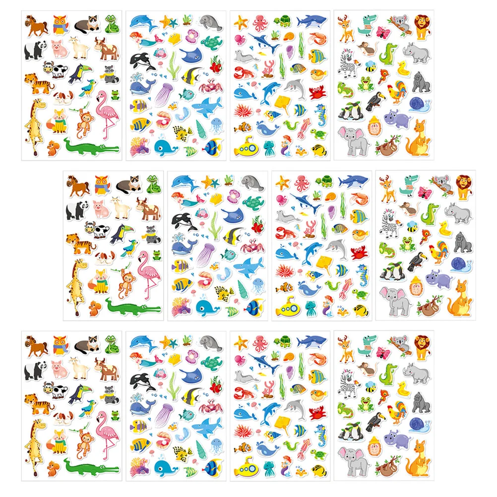 

Самоклеящиеся Переводные картинки с морскими животными, наклейки с морскими существами, бутылки для воды, забавные детские