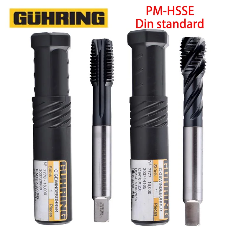 

German Original GUHRING 1PCS DIN Standard Spiral Fluted Tap Pointed M3 M4 M5 M6 M8 M10 M12 M14 M16 M18 Machine Screw Thread Taps