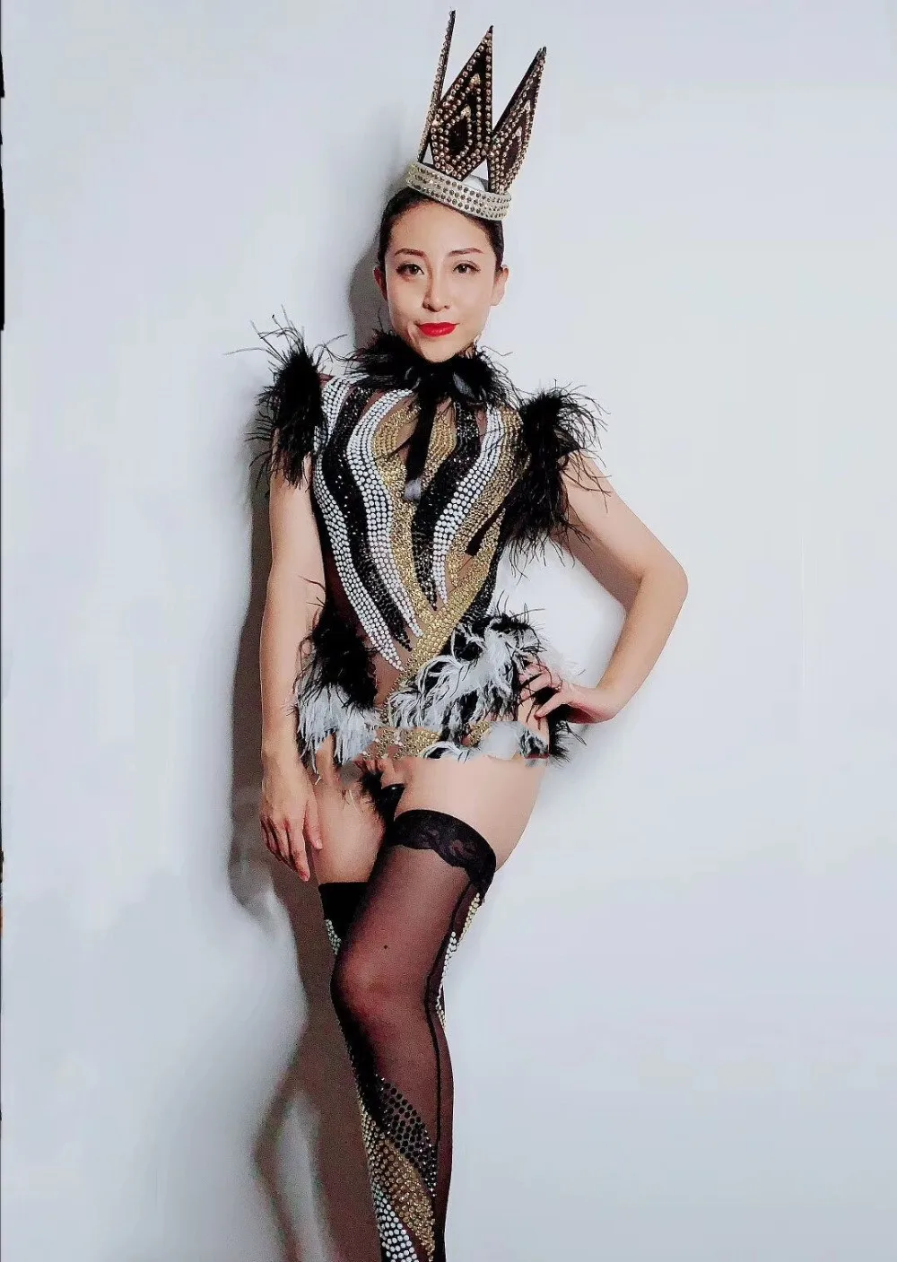 Женский костюм для современных танцев певицы сексуальное прозрачное боди с