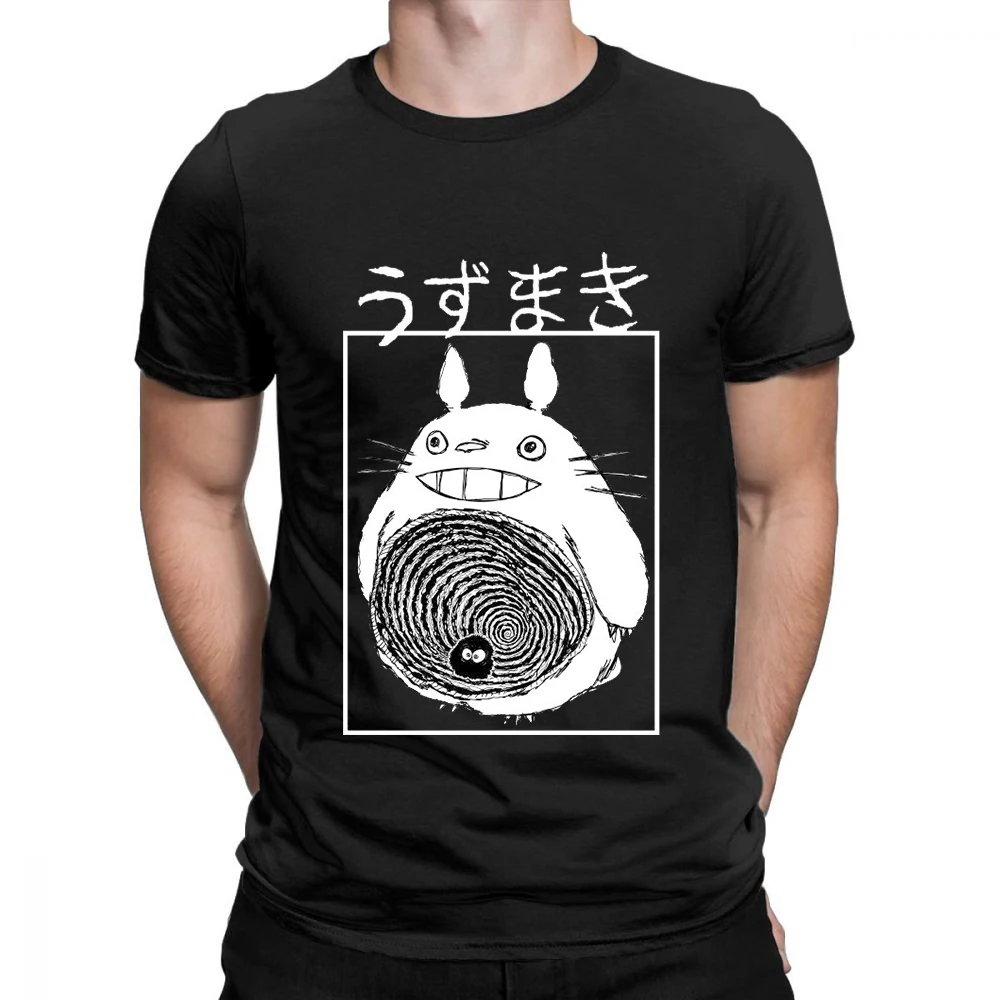 

Totoro spirited away hot blood cartoon anime men's t-shirt fashion casual t-shirt round neck men