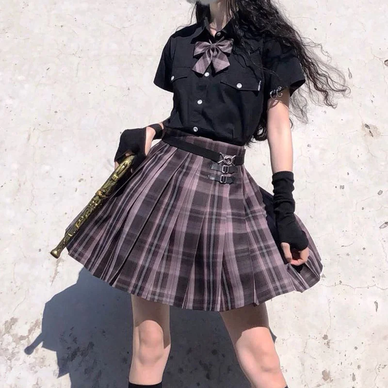 

Plaid Skirt Women Pleated Skirt Mini Skirts Womens 2022