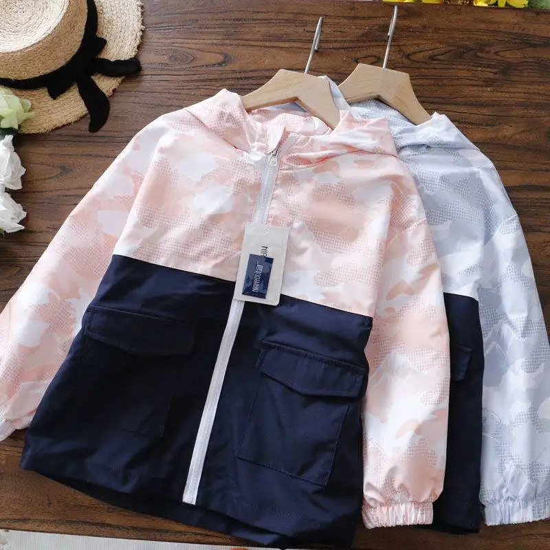 

Kids Girl Coat for Boys Outdoor Jackets 2022 Children Casual Hooded Sunscreen Teenager Clothing Unisex 6 8 10 12 14 Year