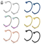 1 шт., кольцо для пирсинга из нержавеющей стали