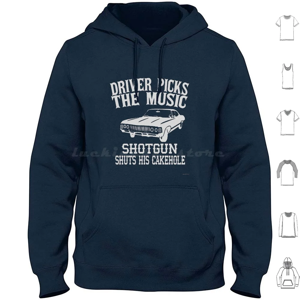 

Supernatural Show Driver Picks The Music Hoodie cotton Long Sleeve Supernatural Supernatural Castiel Dean Sam