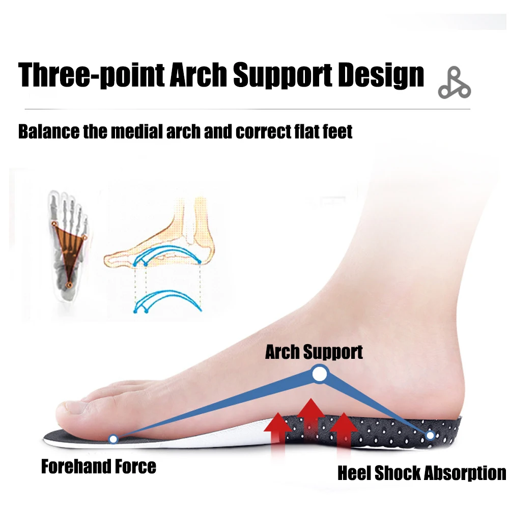 Silicone Sport Insoles for Shoes Men Women Orthotic Flat Feet Arch Support Breathable Running Cushion Orthopedic Gel Insoles
