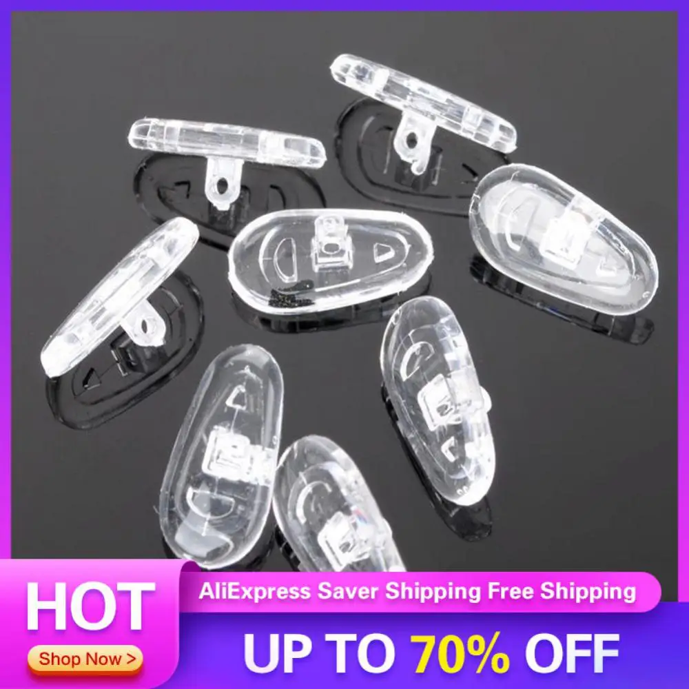 

Anti Slip Ear Hook Not Easy To Slip Off Silicone Nose Pad Eyeglass Nasal Support Comfortable To Wear Oval Glasses Accessories