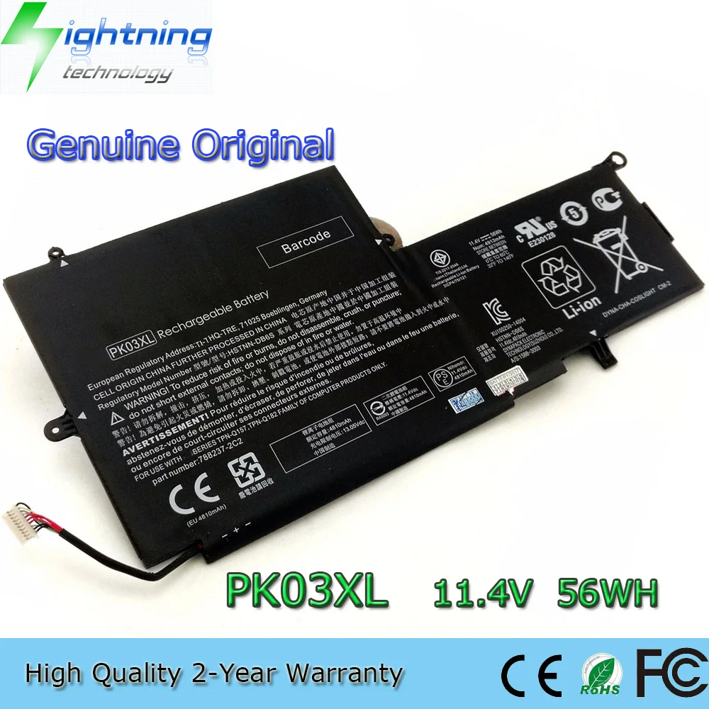 Новый оригинальный аккумулятор для ноутбука PK03XL 11 4 В 56 Втч HP Spectre X360 789116 -005 13-4101dx