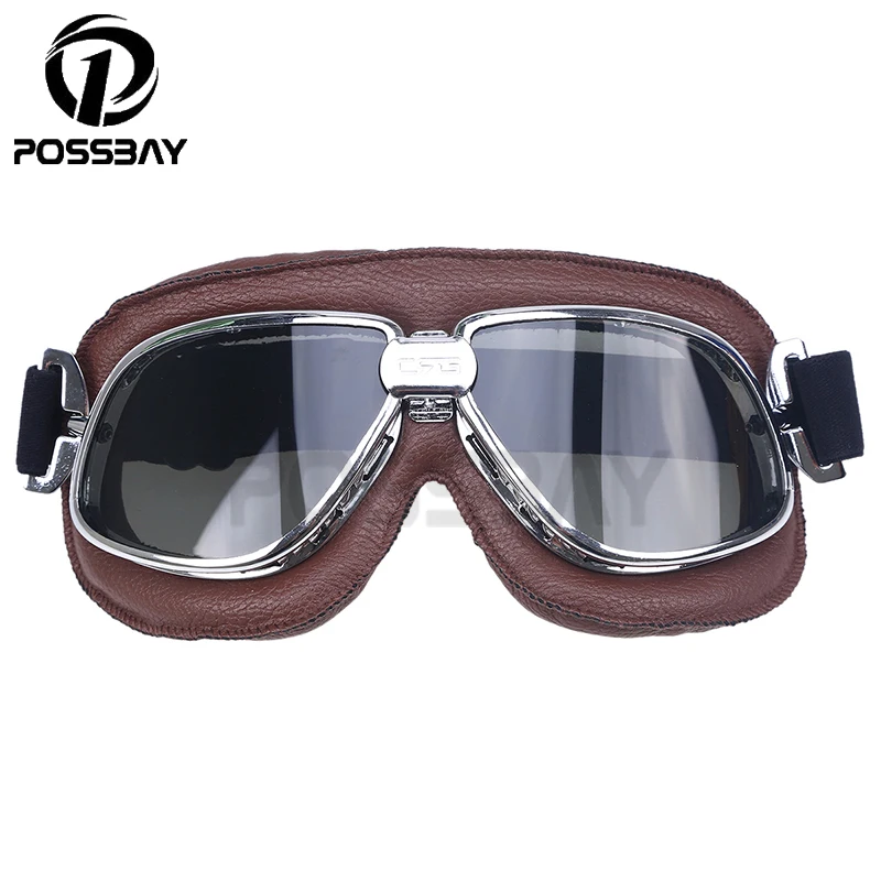 

Gafas moto vintage Pilot Motocross Helmets Goggles Motorcycle Goggles Helmet Glasses Sport Ski Skate Goggles Cafe Racer Glasses