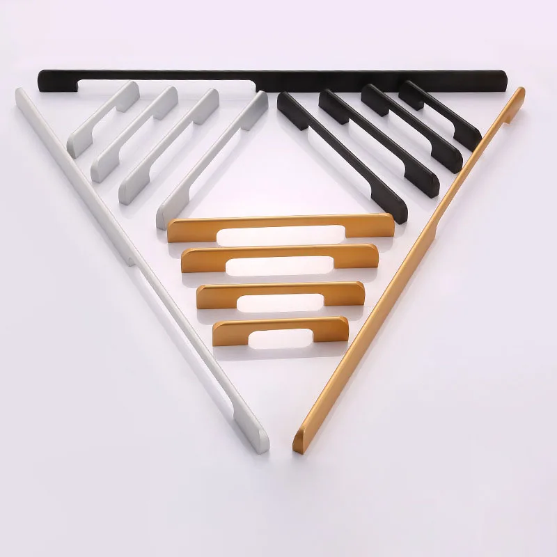 Черные ручки для шкафа в американском стиле кухонного из золотистого