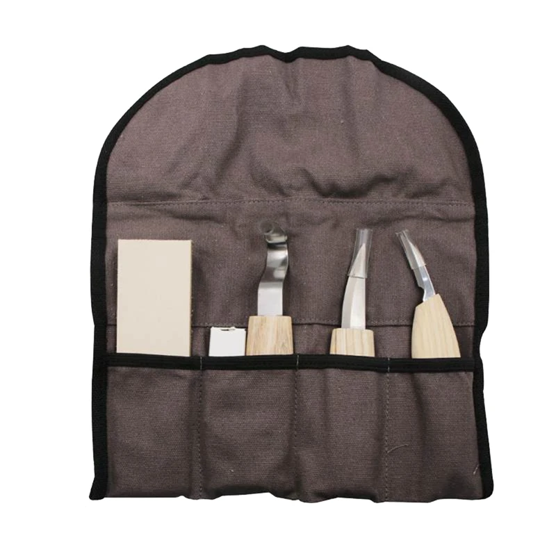 

5 Piece Wood Carving Knife Chisel Woodworking Cutter Peeling Woodcarving Sculptural Spoon Carving Cutter Hand Tool Set