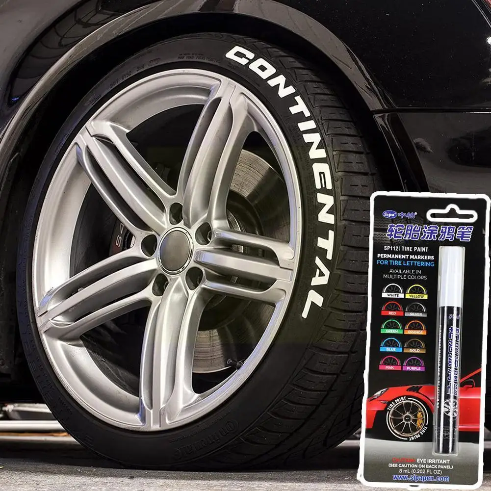 

Paint For Car Wheel 7 Colors Paint Tire Waterproof Car Tire Metal Rubber Permanent Paint Marker Pen Anti-fading Tyre Paint K7s0