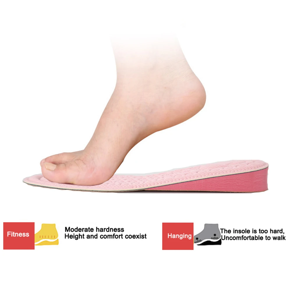 Invisiable Height Increase Insoles for Shoes Women Men  Memory Foam Massage Soft Shoes Sole Pad Shock Absorption Shoe Insole