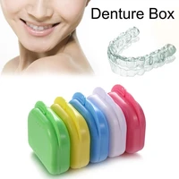 1pc dental retainer portable orthodontic mouth guard partial denture storage case box plastic oral hygiene supplies organizer