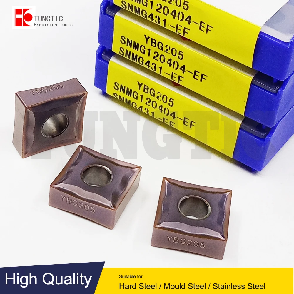 

SNMG120404-EF YBG205 Milling Cutter CNC Carbide Insert Lathe Cutting Tool Machining Metal Turning Tools SNMG 120404