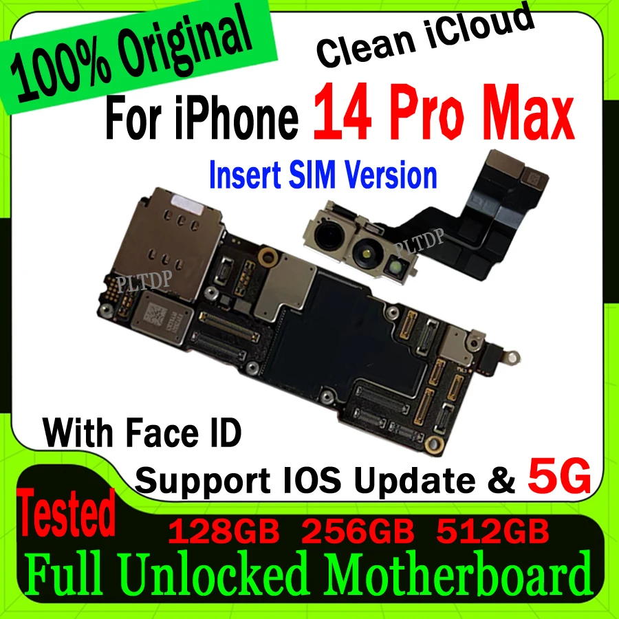 Материнская плата Clean Icloud, оригинальная Разблокировка для IPhone 14 PRO MAX, материнская плата 128 ГБ 256 ГБ 512 ГБ для IPhone 14 Pro Max, логическая плата