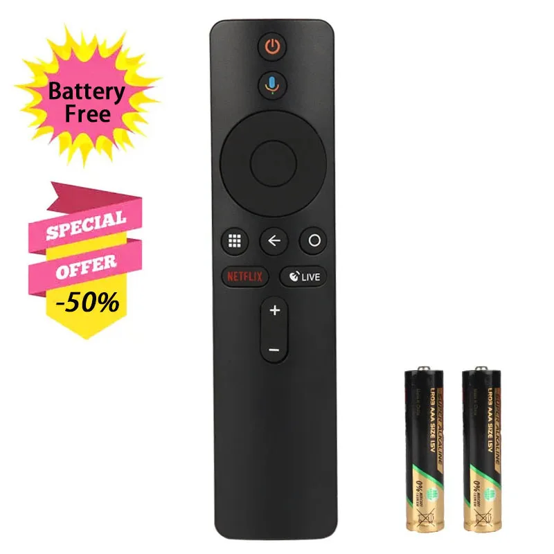 

XMRM-006 Bluetooth Voice Remote Control For Xiaomi Mi Box S MDZ-22-AB 4K Ultra HD Android Smart TV with Netflix Two Batteries