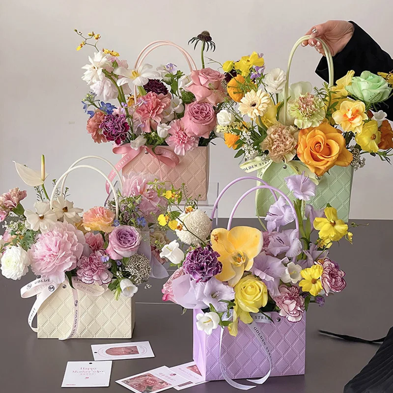Wedding Decoration Gift Bag Handbag Valentine's Day Birthday Party Decor Diy Bouquet Packaging