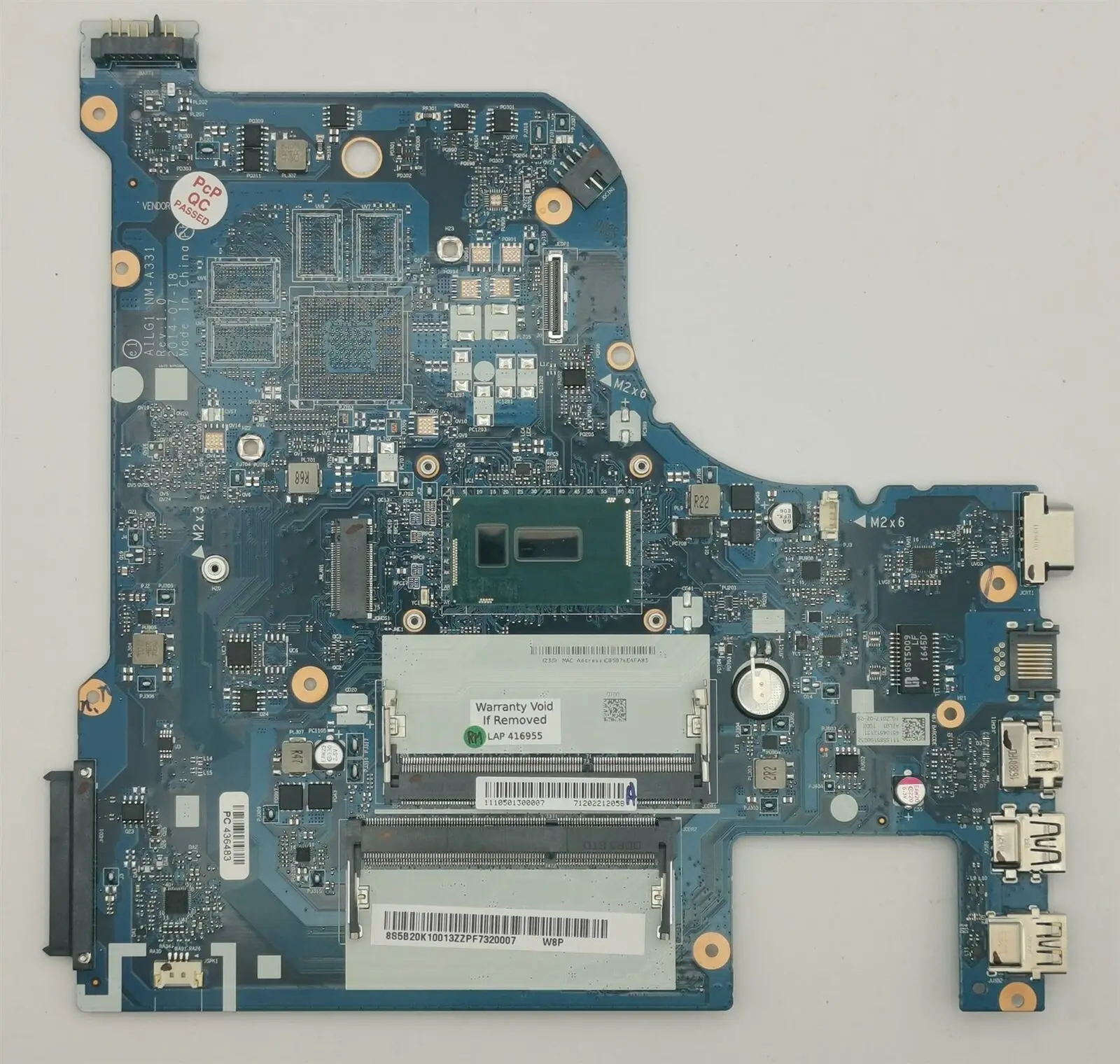 

Genuine FOR Lenovo G70-80 Motherboard Main Board Core i3-5020U 5B20K10013
