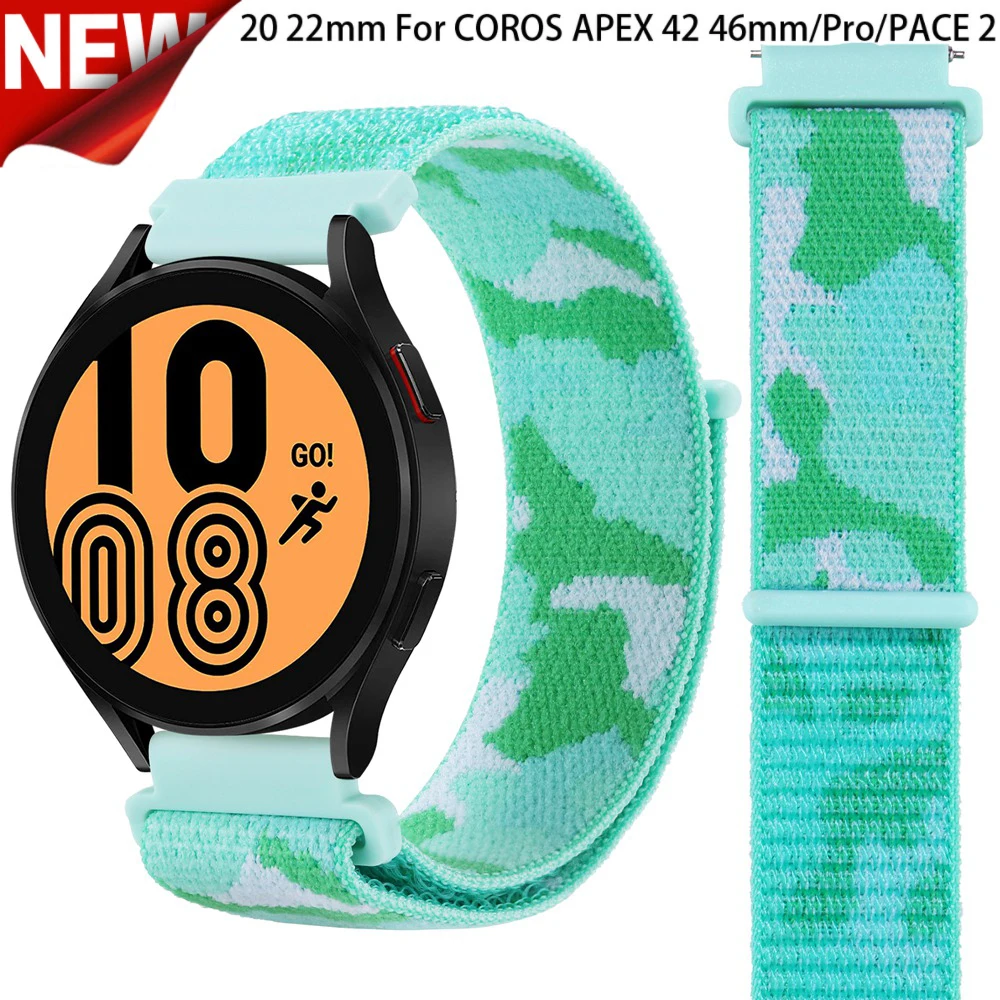 

Ремешок для наручных часов COROS APEX Pro, нейлоновый Камуфляжный сменный Браслет для COROS PACE2 / APEX 46 мм 42 мм