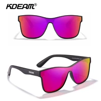 kdeam cat eye square sunglasses unisex polarized fashion flat top uv400 driving glasses mirror shades with free box