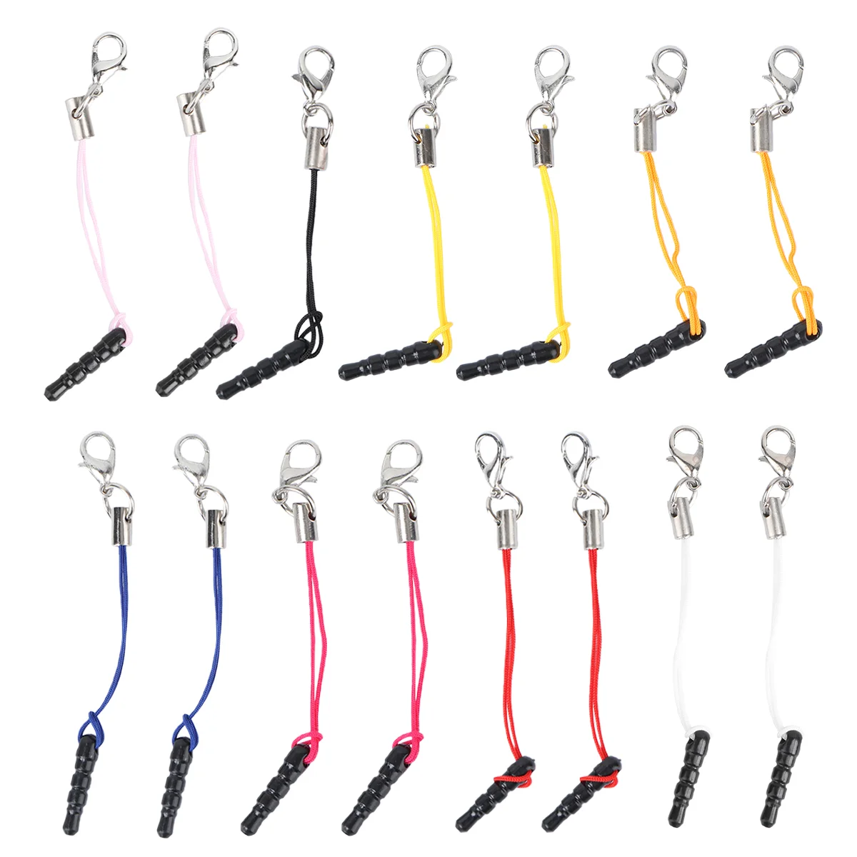 

15pcs Charm Straps with Lobster Clasps Lanyards Lariat Cords for Keychain Mobile Tablet PC