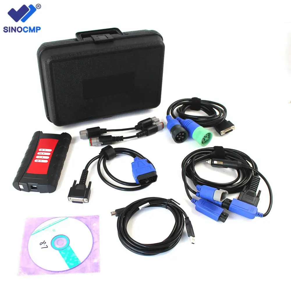 

Multi-Languages Inline 7 Data Link Adapter for Cummins Inline7 Adapter V8.7 Truck Diagnostic Tool Heavy Equipment Scanner Tool