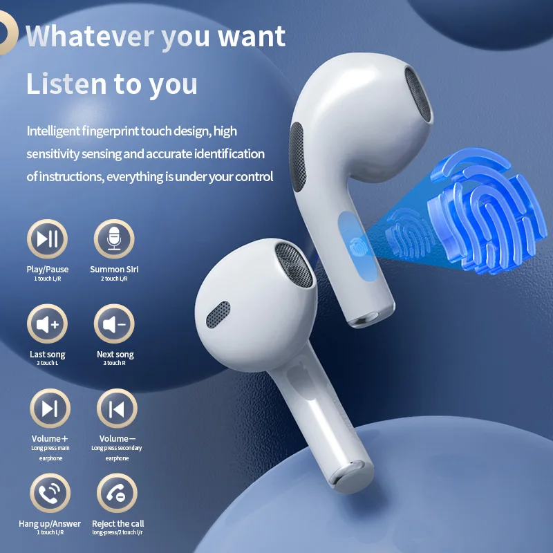 Фото Оригинальный Apple AirPods Pro 4 наушники-вкладыши TWS Bluetooth наушники, беспроводные наушники Earpods игровая гарнитура для AirPods Apple iPhone Xiaomi Lenovo №3