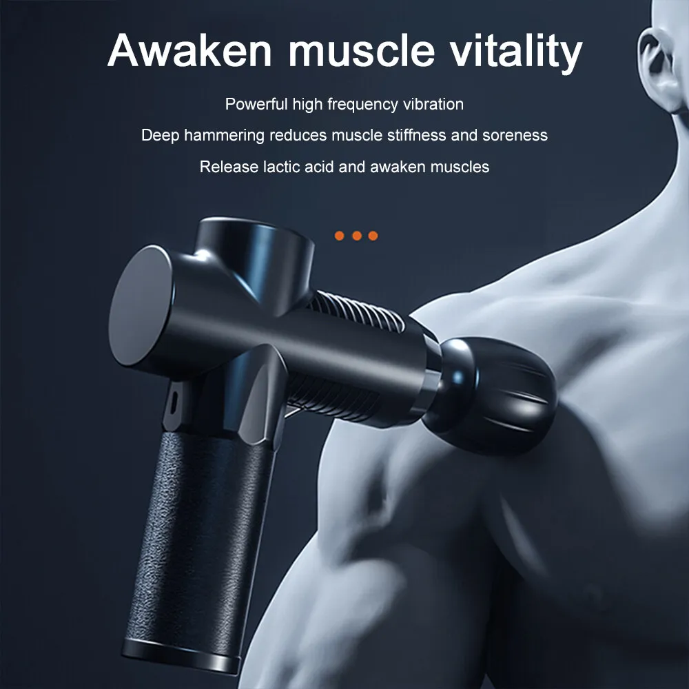 

Portable Massage Gun Electric Massager for Body Neck Deep Tissue Muscle Relaxation Gout Pain Relief Fitness Slimming Fascia Gun